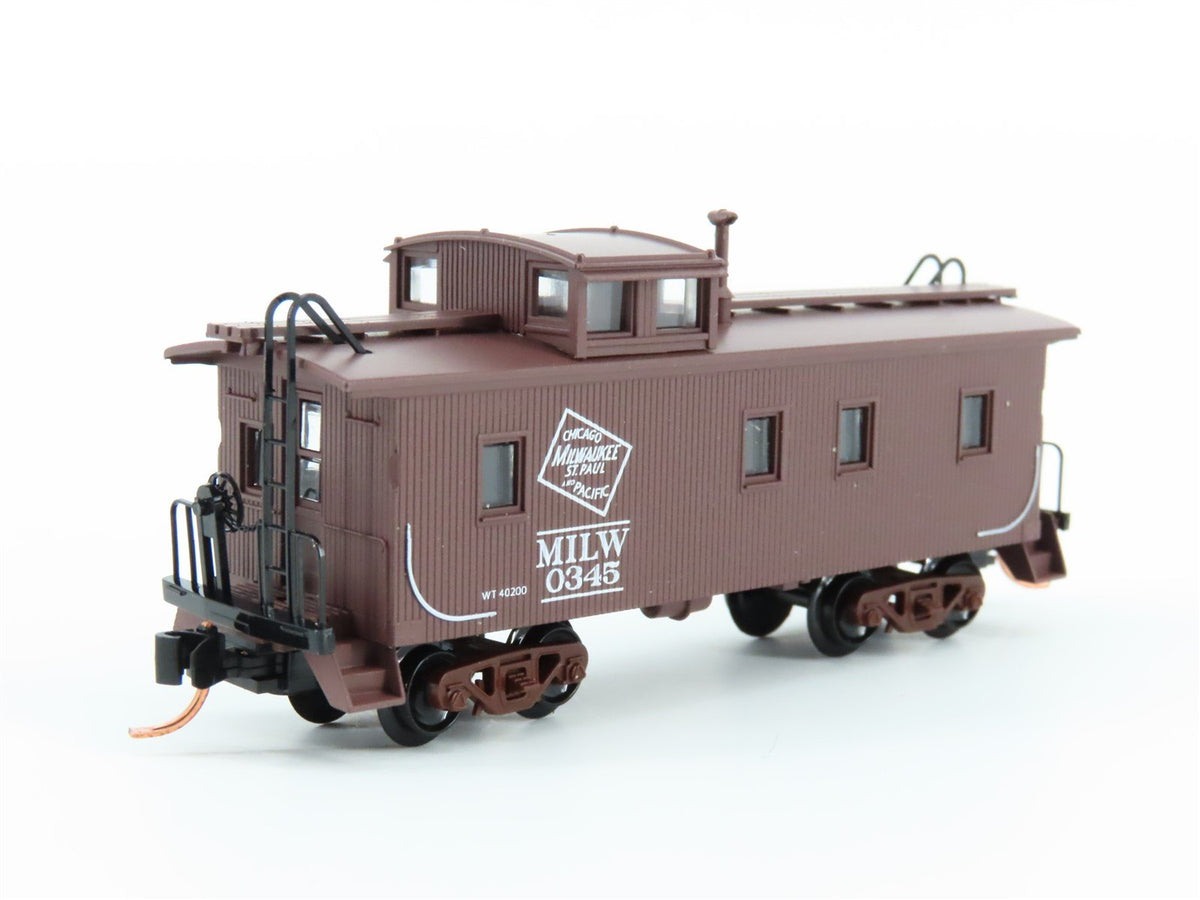 N Scale Micro-Trains MTL 51230 MILW Milwaukee Road 34&#39; Caboose #0345