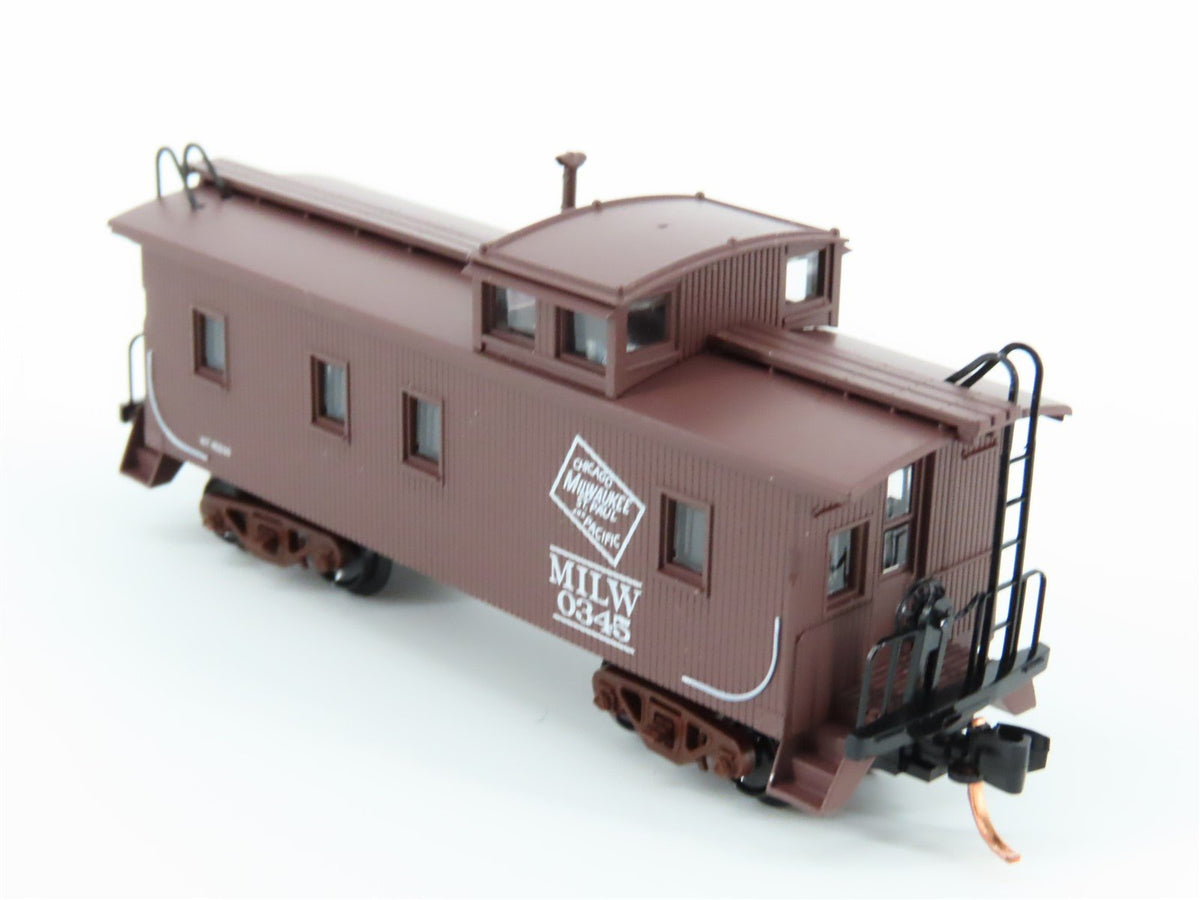 N Scale Micro-Trains MTL 51230 MILW Milwaukee Road 34&#39; Caboose #0345