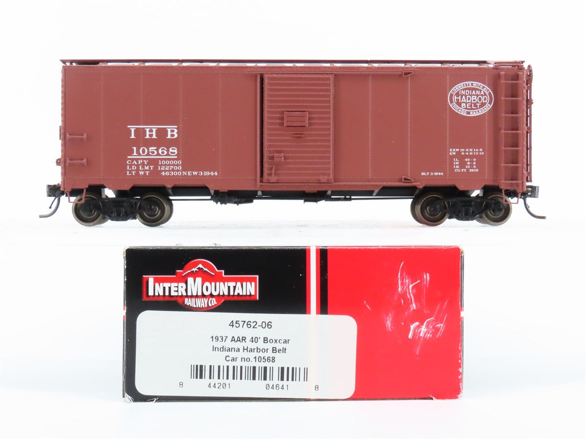 HO Scale Intermountain 45762-06 IHB Indiana Harbor Belt 1937 40&#39; Boxcar #10568