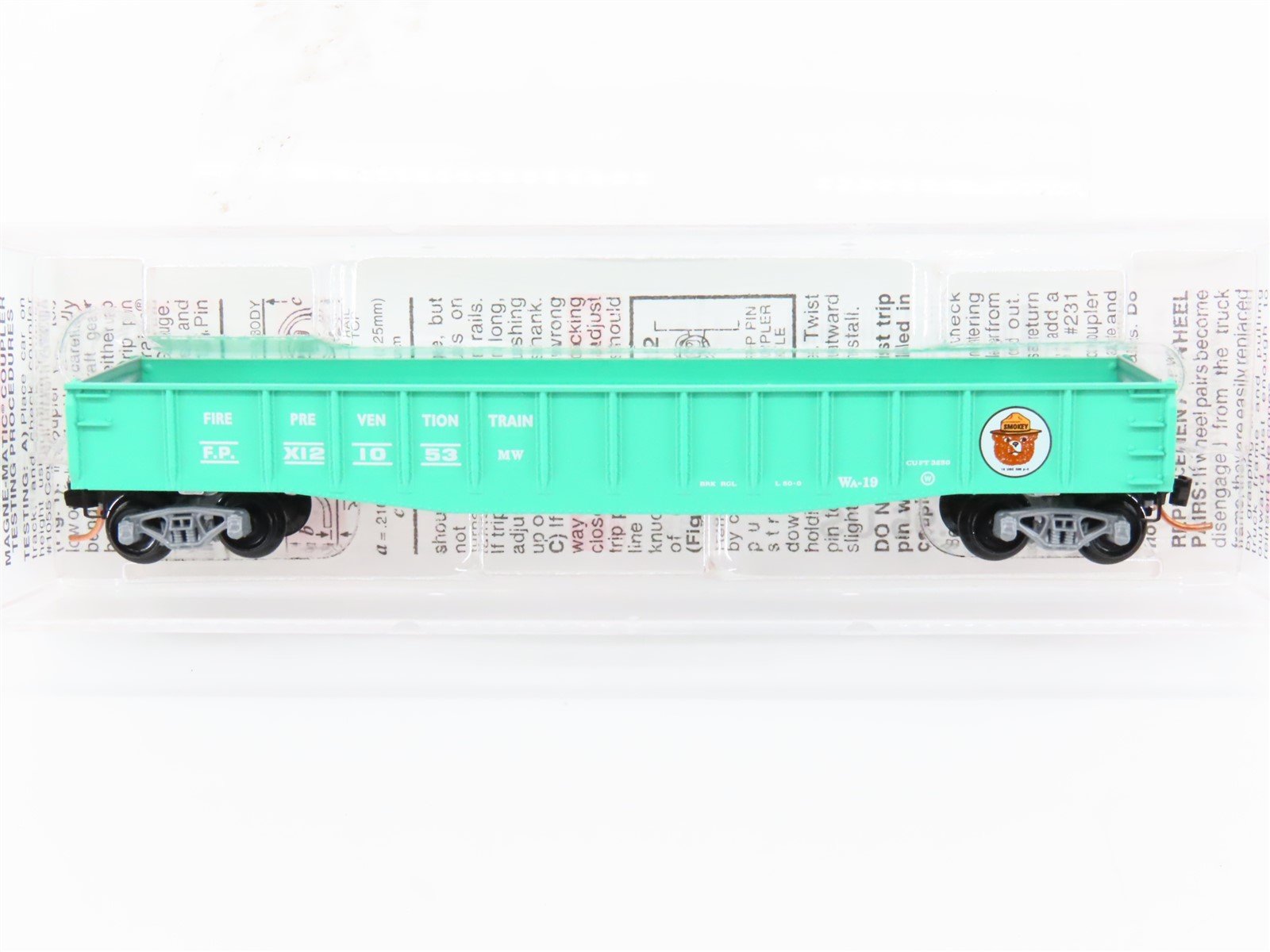 N Micro-Trains MTL 46360 MW FP Smokey Bear Fire Prevention 50' Gondola #X121053