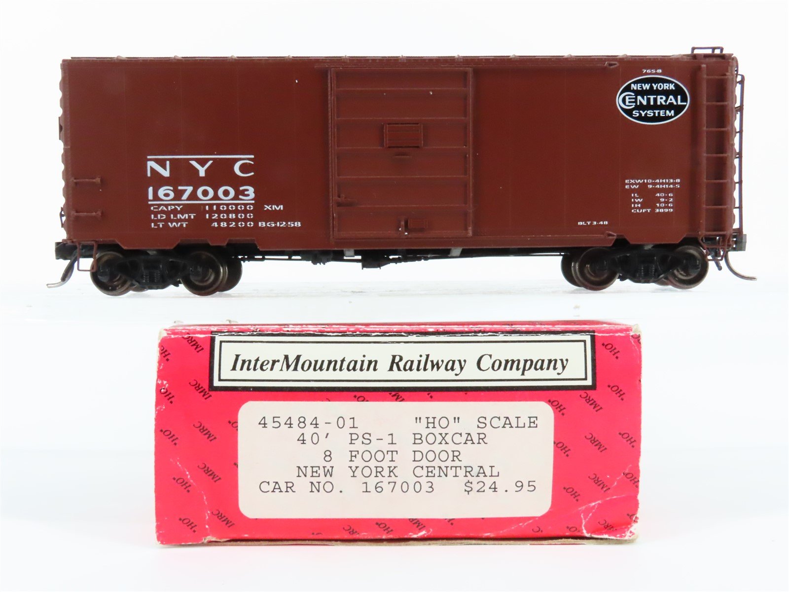 HO Scale Intermountain 45484-01 NYC New York Central 40' PS-1 Boxcar #167337