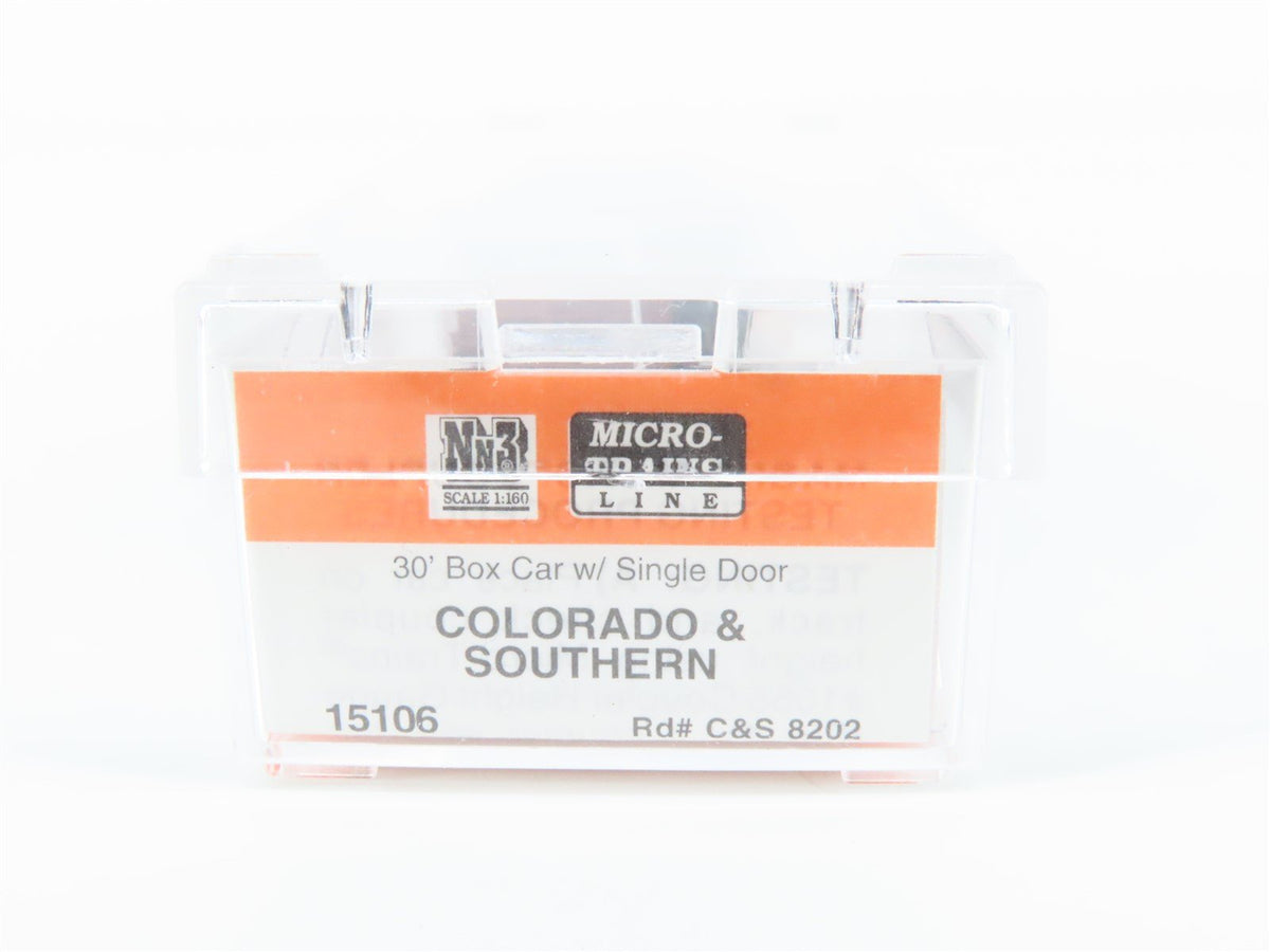 Nn3 Scale Micro-Trains MTL 15106 C&amp;S Colorado &amp; Southern 30&#39; Box Car #8202