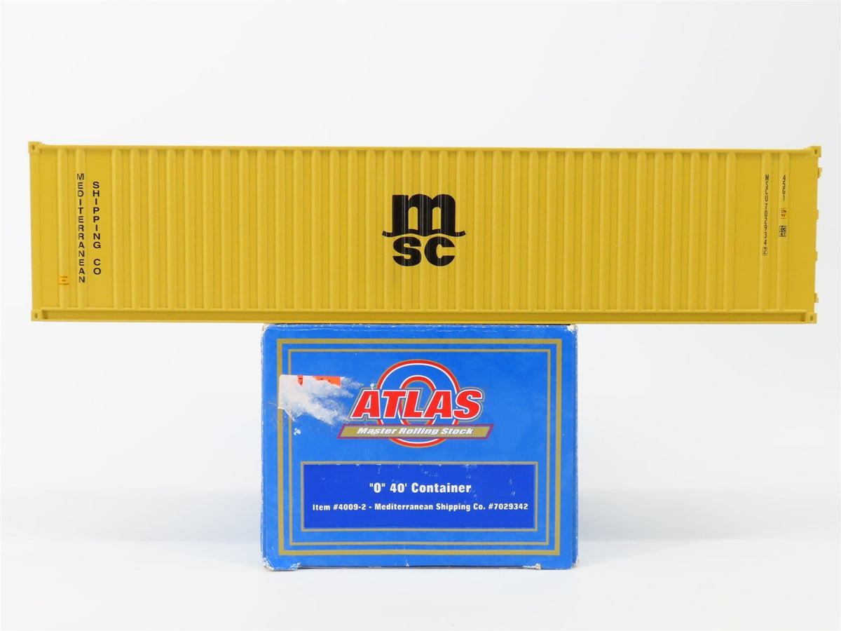 O Scale Atlas 4009-2 MSCU Mediterranean Shipping Co. 40&#39; Container #7029342