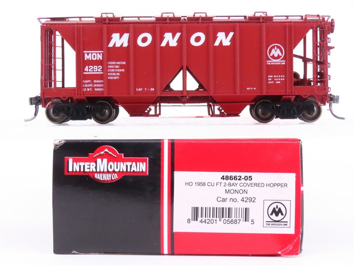 HO Scale Intermountain 48662-05 MON Monon &quot;Hoosier Line&quot; 2-Bay Hopper Car #4292