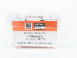 Nn3 Scale Micro-Trains MTL 80000050 D&SNG Durango & Silverton Box Car #3409