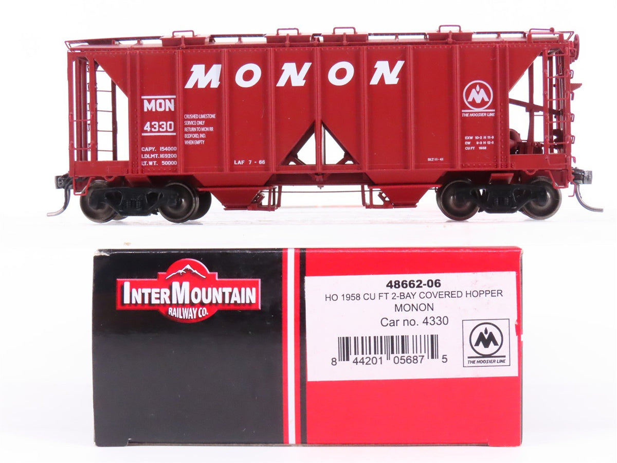 HO Scale Intermountain 48662-06 MON Monon &quot;Hoosier Line&quot; 2-Bay Hopper Car #4330