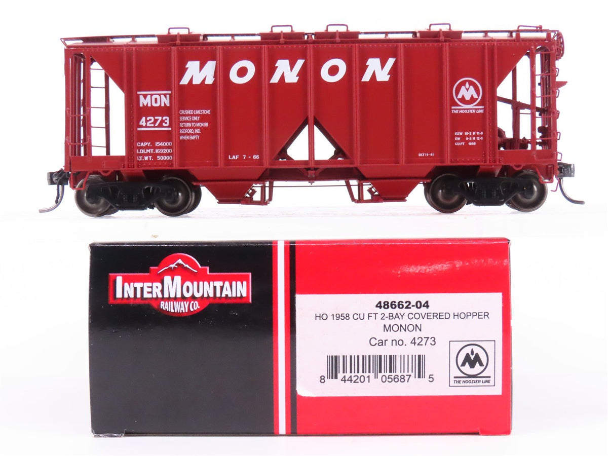 HO Scale Intermountain 48662-04 MON Monon &quot;Hoosier Line&quot; 2-Bay Hopper Car #4273