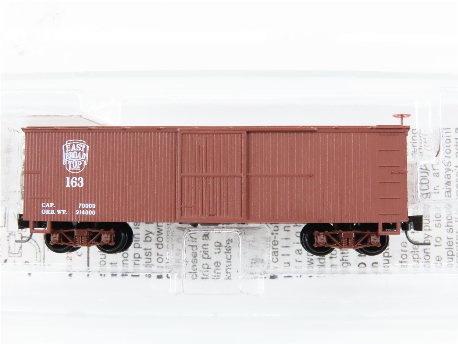 Nn3 Scale Micro-Trains MTL 80000070 East Broad Top Single Door Box Car #163