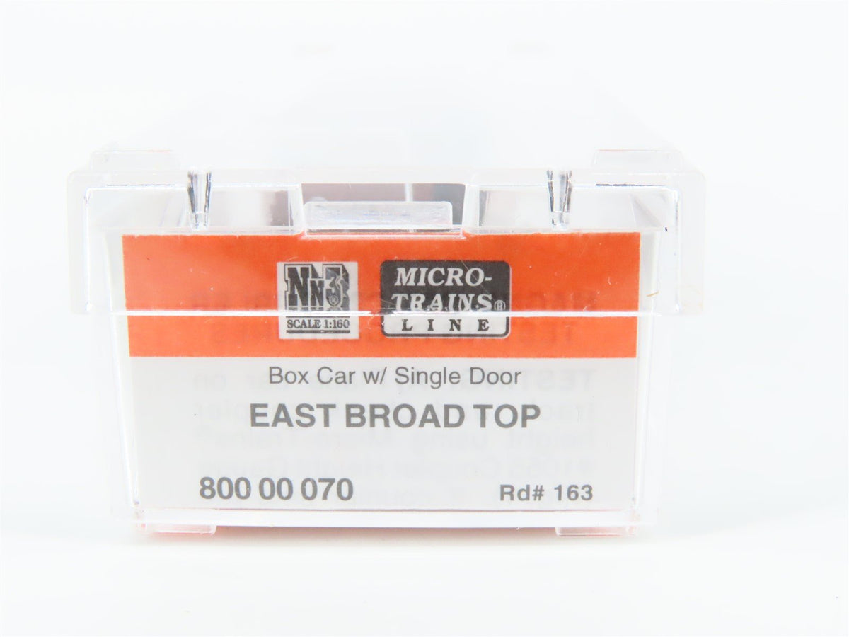 Nn3 Scale Micro-Trains MTL 80000070 East Broad Top Single Door Box Car #163