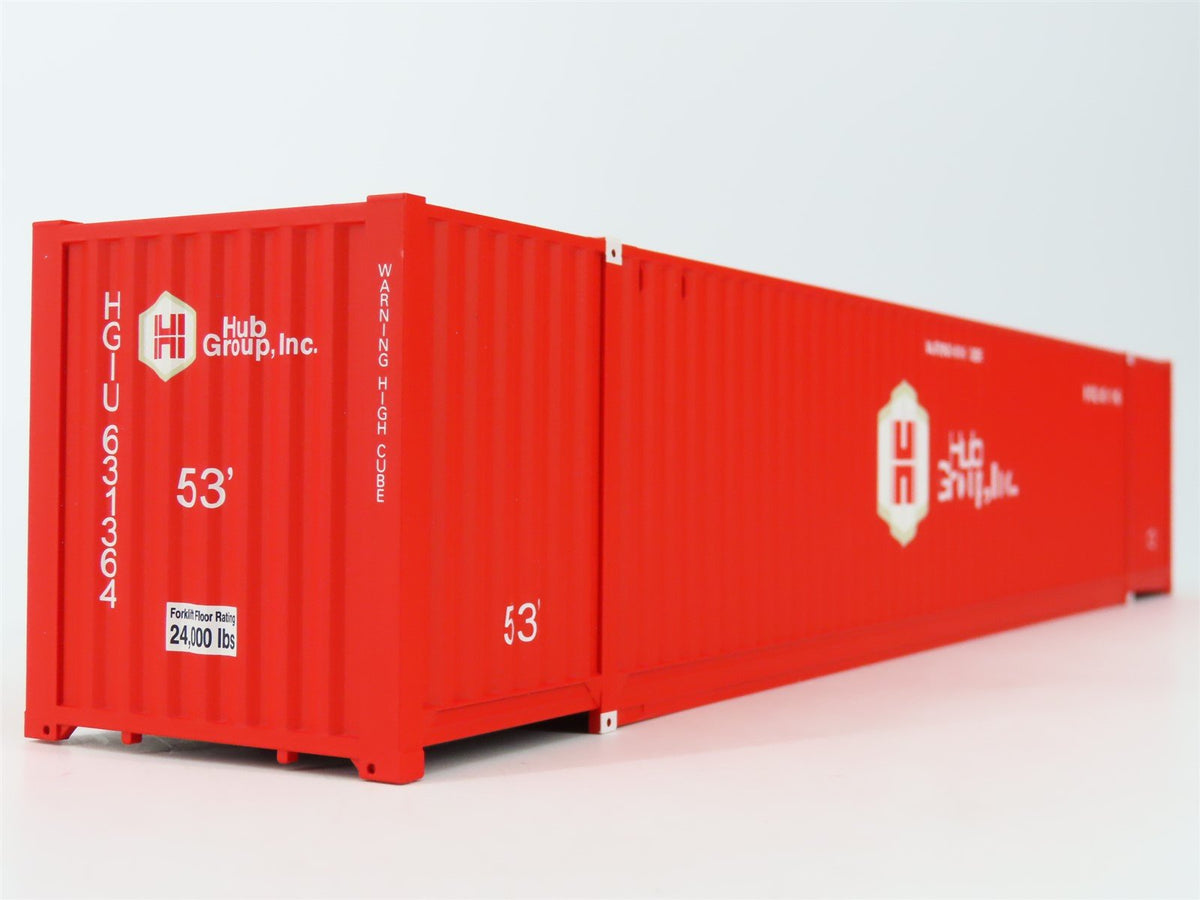 O Scale Atlas 3006302-4 HGIU Hub Group Jindo 53&#39; Intermodal Container #631364