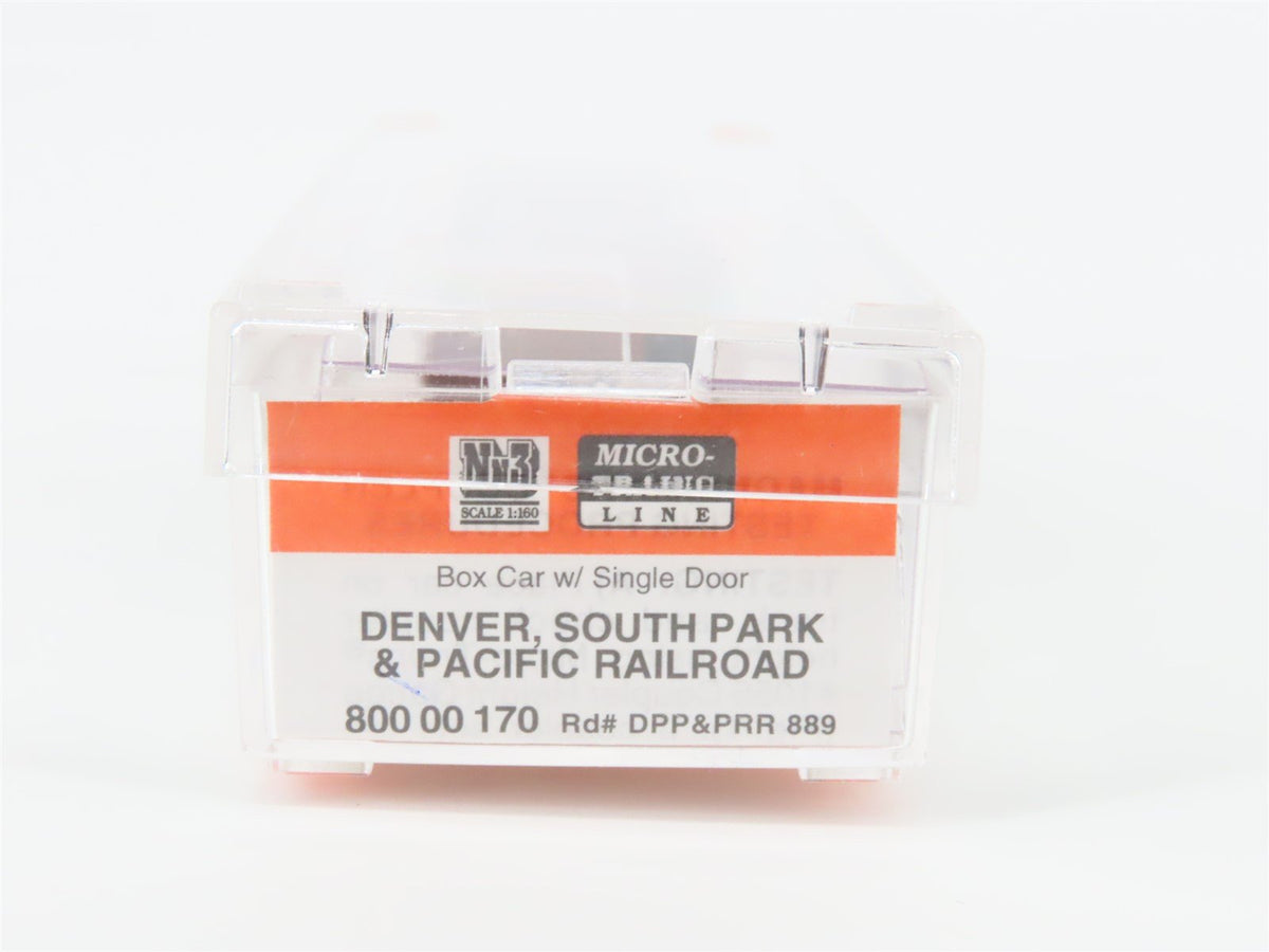 Nn3 Micro-Trains MTL 80000170 DPP&amp;PRR Denver South Park &amp; Pacific Box Car #889