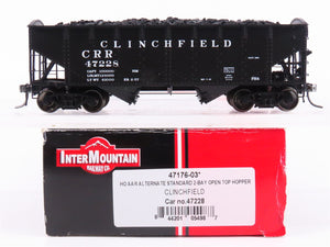 HO Scale Intermountain 47176-03 CRR Clinchfield 2-Bay Hopper Car #47228