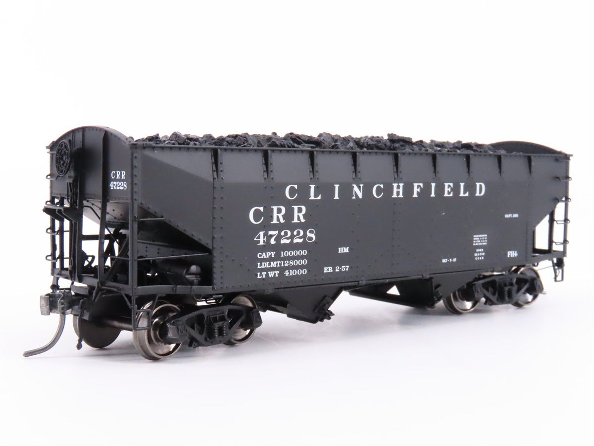 HO Scale Intermountain 47176-03 CRR Clinchfield 2-Bay Hopper Car #47228