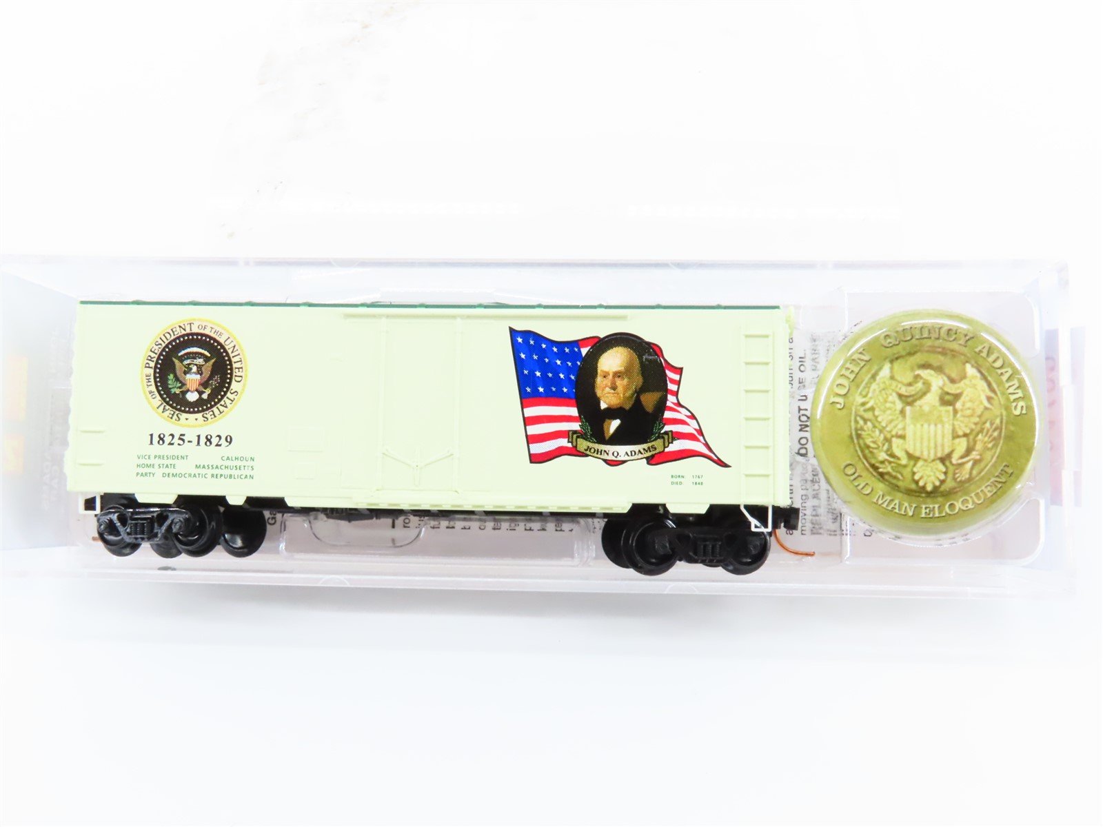 N Micro-Trains MTL 07400106 John Quincy Adams President 40' Box Car #1825-1829