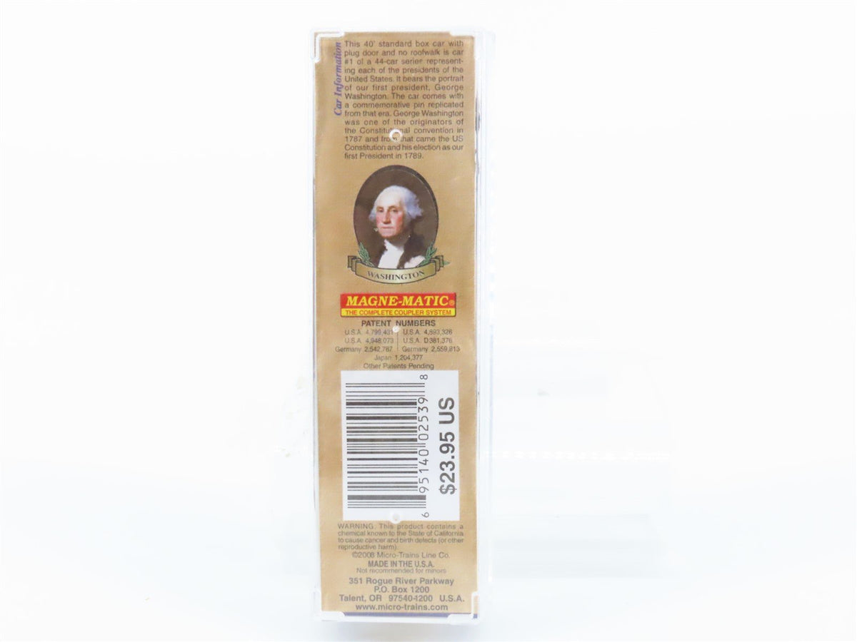 N Micro-Trains MTL 07400101 George Washington President 40&#39; Box Car #1789-1797