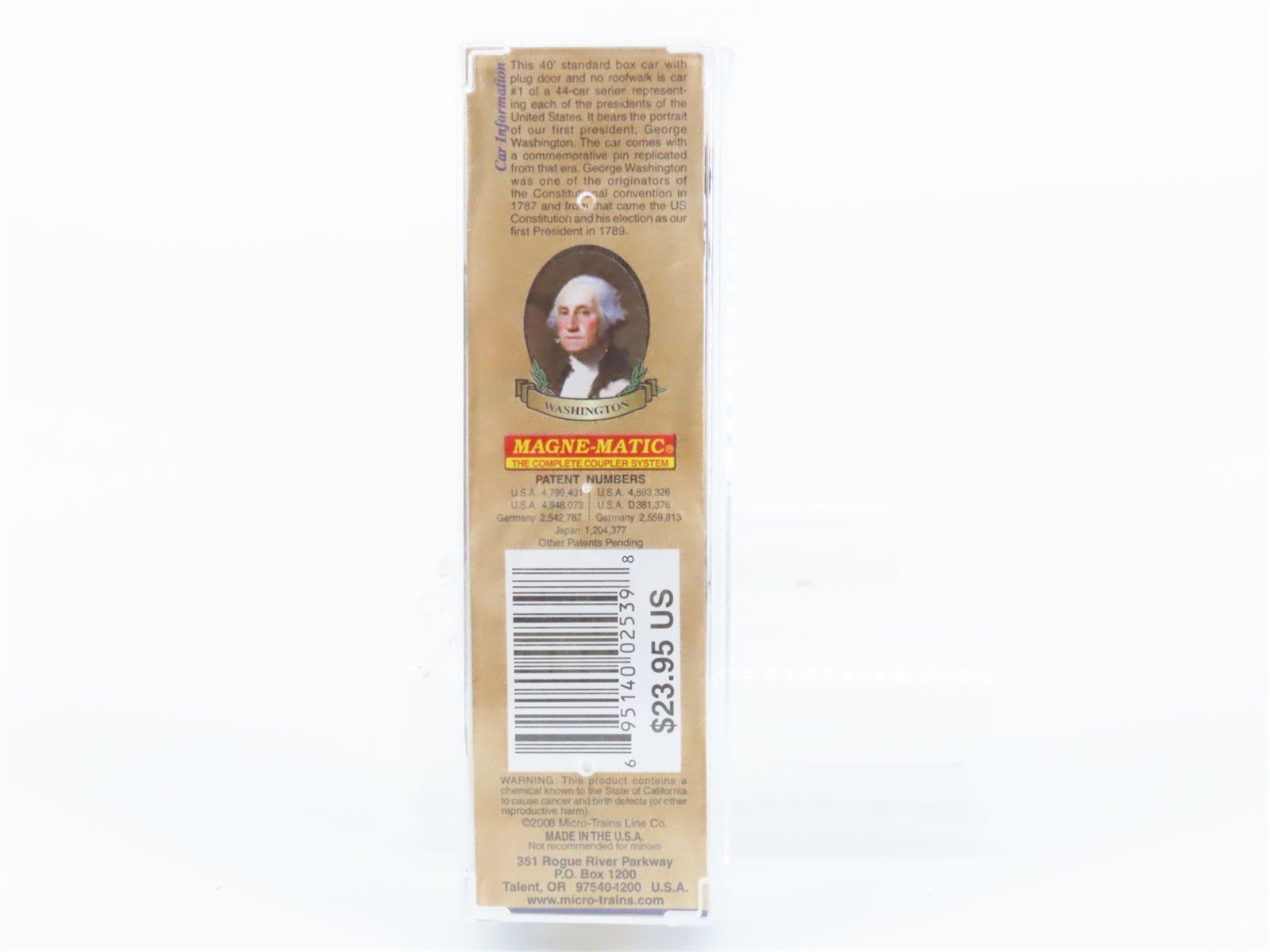 N Micro-Trains MTL 07400101 George Washington President 40' Box Car #1789-1797