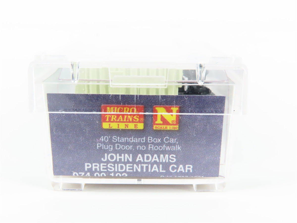 N Scale Micro-Trains MTL 07400102 John Adams President 40&#39; Box Car #1797-1801