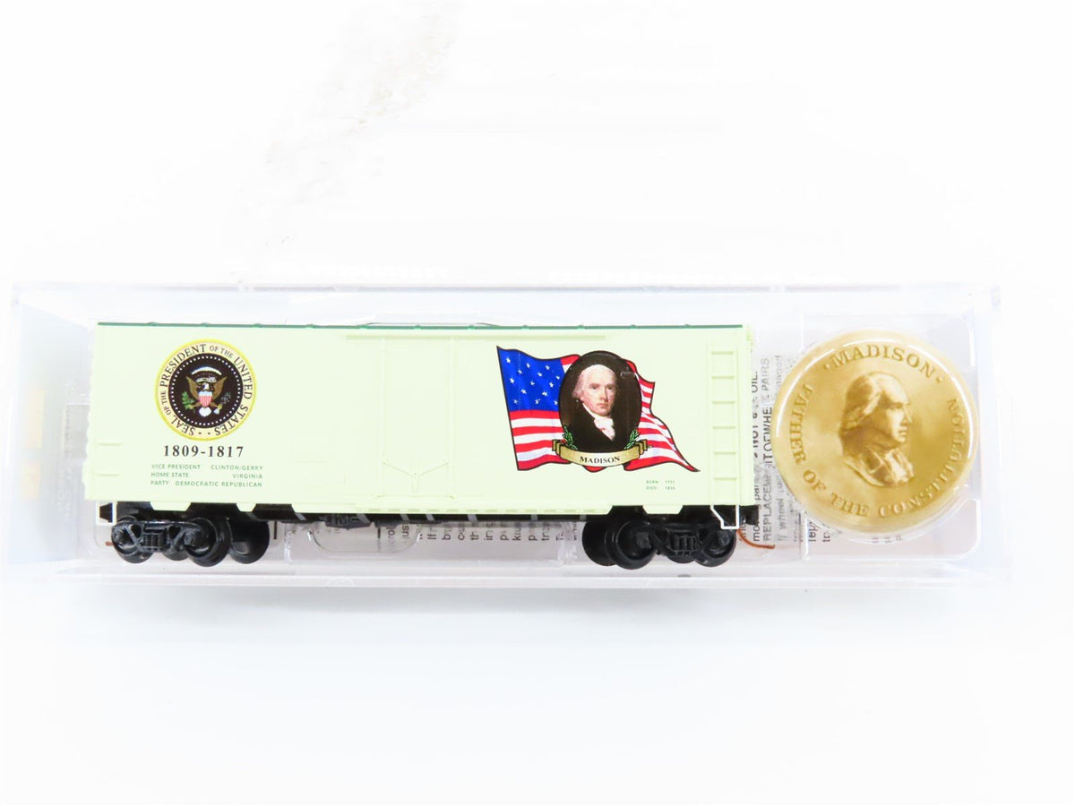 N Scale Micro-Trains MTL 07400104 James Madison President 40&#39; Box Car #1809-1817