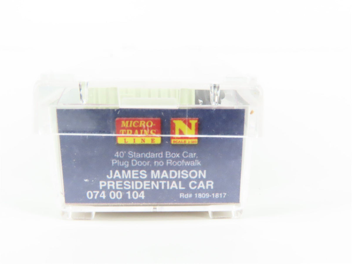 N Scale Micro-Trains MTL 07400104 James Madison President 40&#39; Box Car #1809-1817