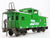 O Gauge 3-Rail Atlas 6232 BN Burlington Northern Extended Vision Caboose #10458