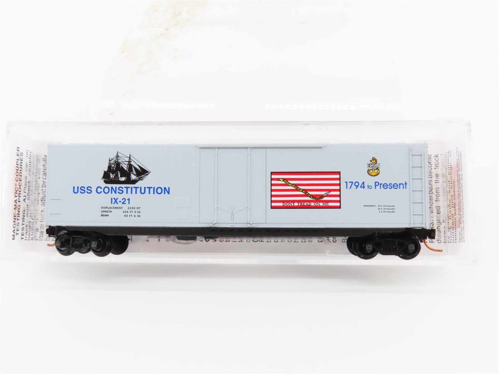 N Micro-Trains MTL 03800412 Navy Series #12 USS Constitution 50' Box Car #IX-21