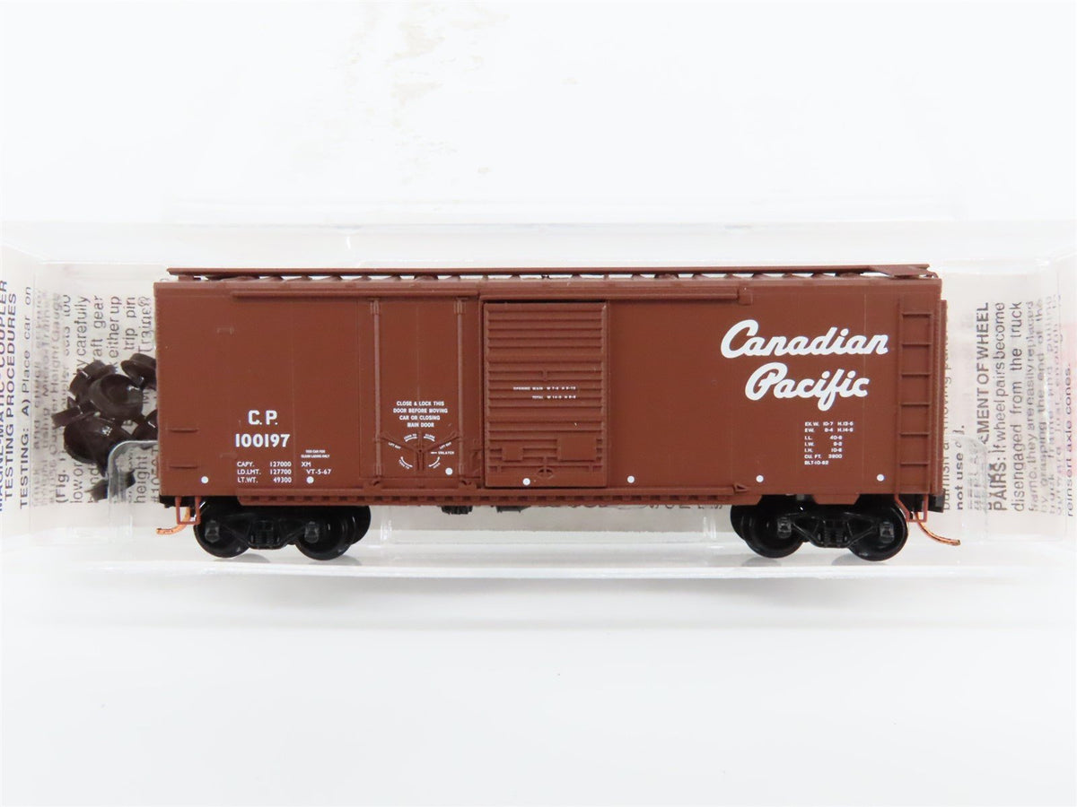 N Scale Micro-Trains MTL 22110 CP Canadian Pacific Railroad 40&#39; Box Car #100197