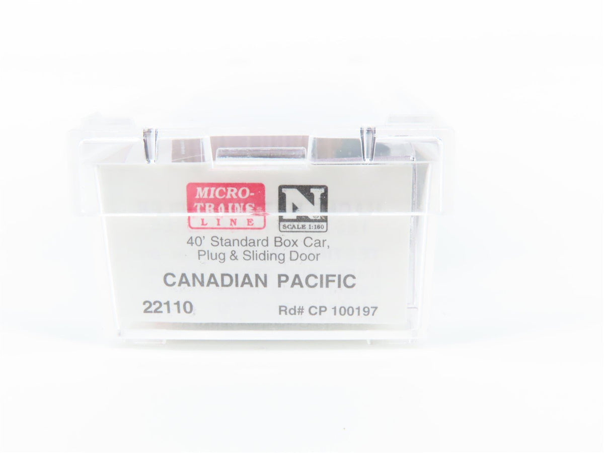 N Scale Micro-Trains MTL 22110 CP Canadian Pacific Railroad 40&#39; Box Car #100197