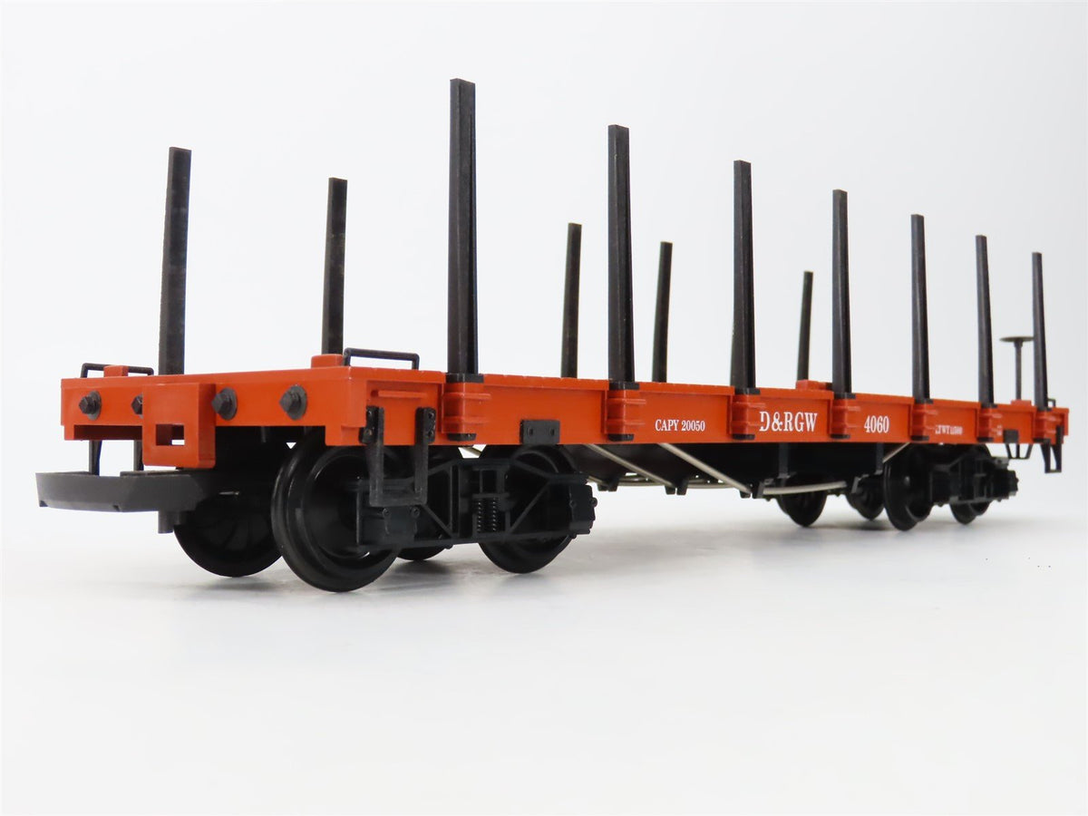 G Scale LGB 4060 D&amp;RGW Rio Grande Flat Car w/ Stakes