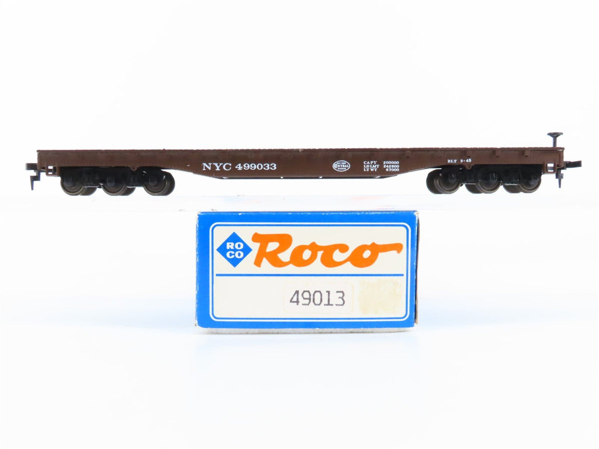 HO Scale Roco 49013 NYC New York Central 54&#39; Flat Car #499033