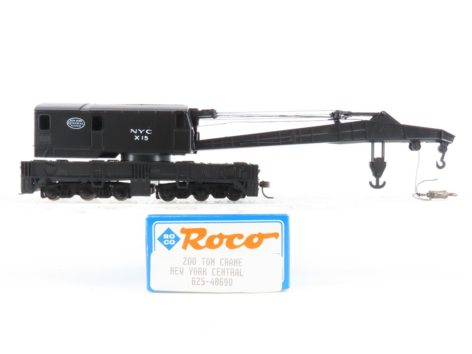 HO Scale Roco 625-48690 NYC New York Central 200-Ton Crane Car #X15