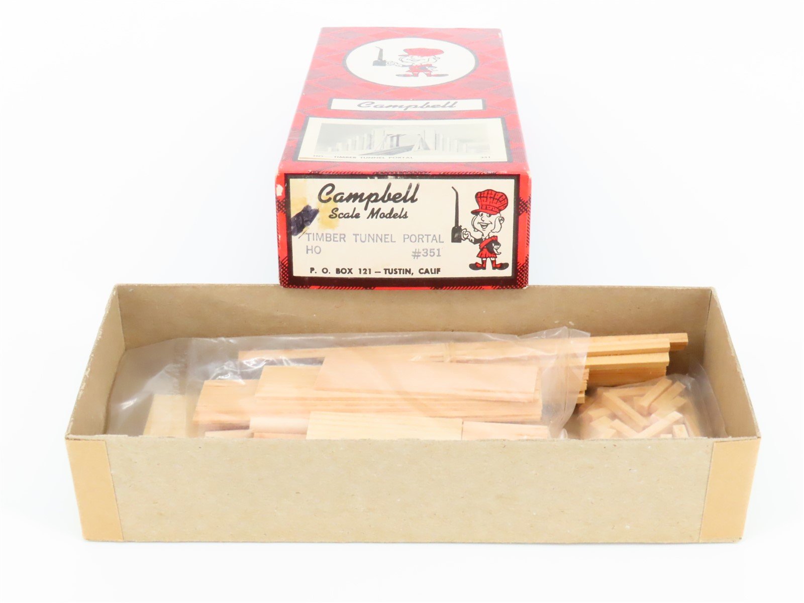 HO 1/87 Scale Campbell Craftsman Kit #351 Timber Tunnel Portal