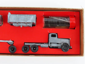 HO Scale Ulrich Kit #1D1 Undecorated Kenworth Transfer Truck Trailer Dump Rig