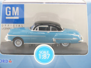 HO Scale Oxford Diecast #87OR50002 1950 Oldsmobile Rocket 88 Coupe - Blue/Black