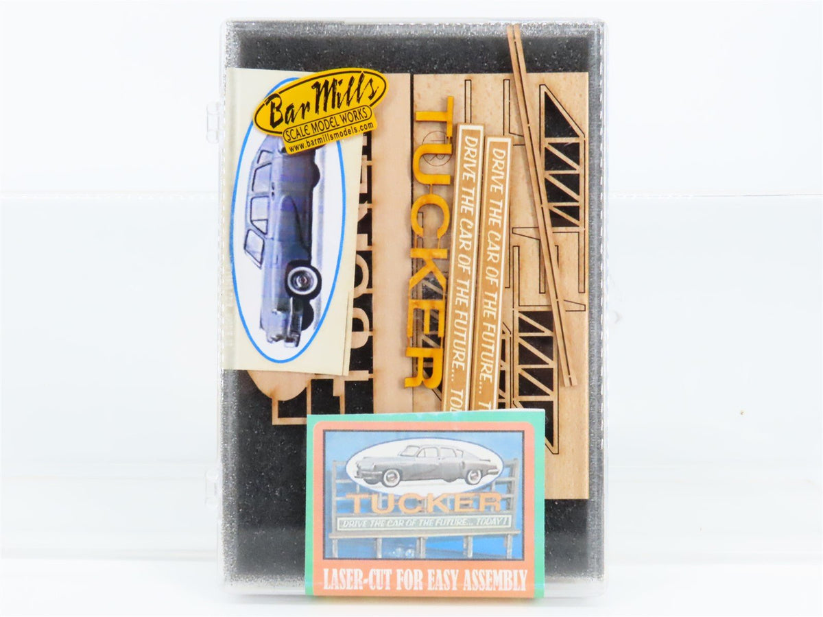 HO-O Scale Bar Mills Kit #90802 Tucker Automobile Laser-Cut Billboard