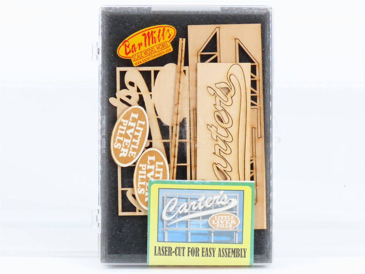 HO-O Scale Bar Mills Kit #90302 Carter&#39;s Liver Pills Laser-Cut Billboard