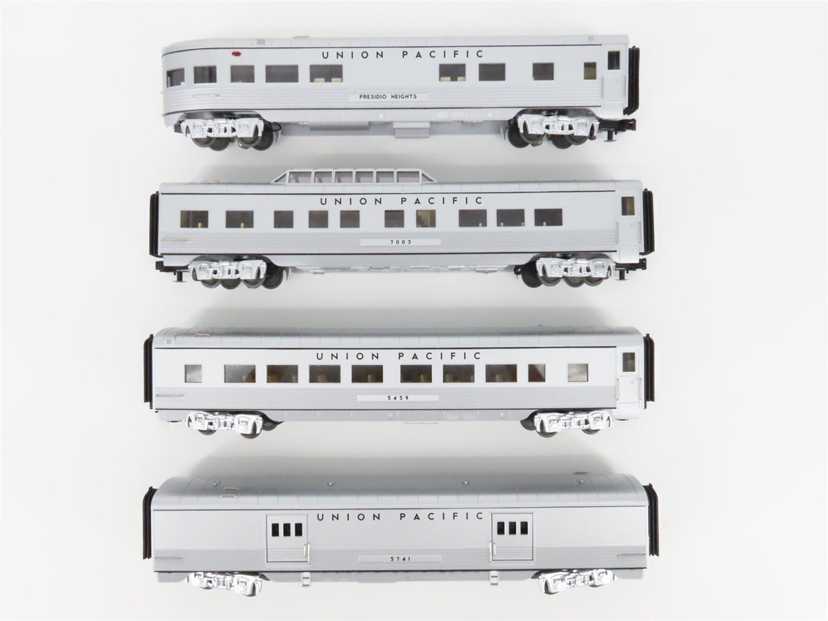 O Gauge 3-Rail MTH RailKing 30-67580 UP Union Pacific 60&#39; Passenger 4-Car Set