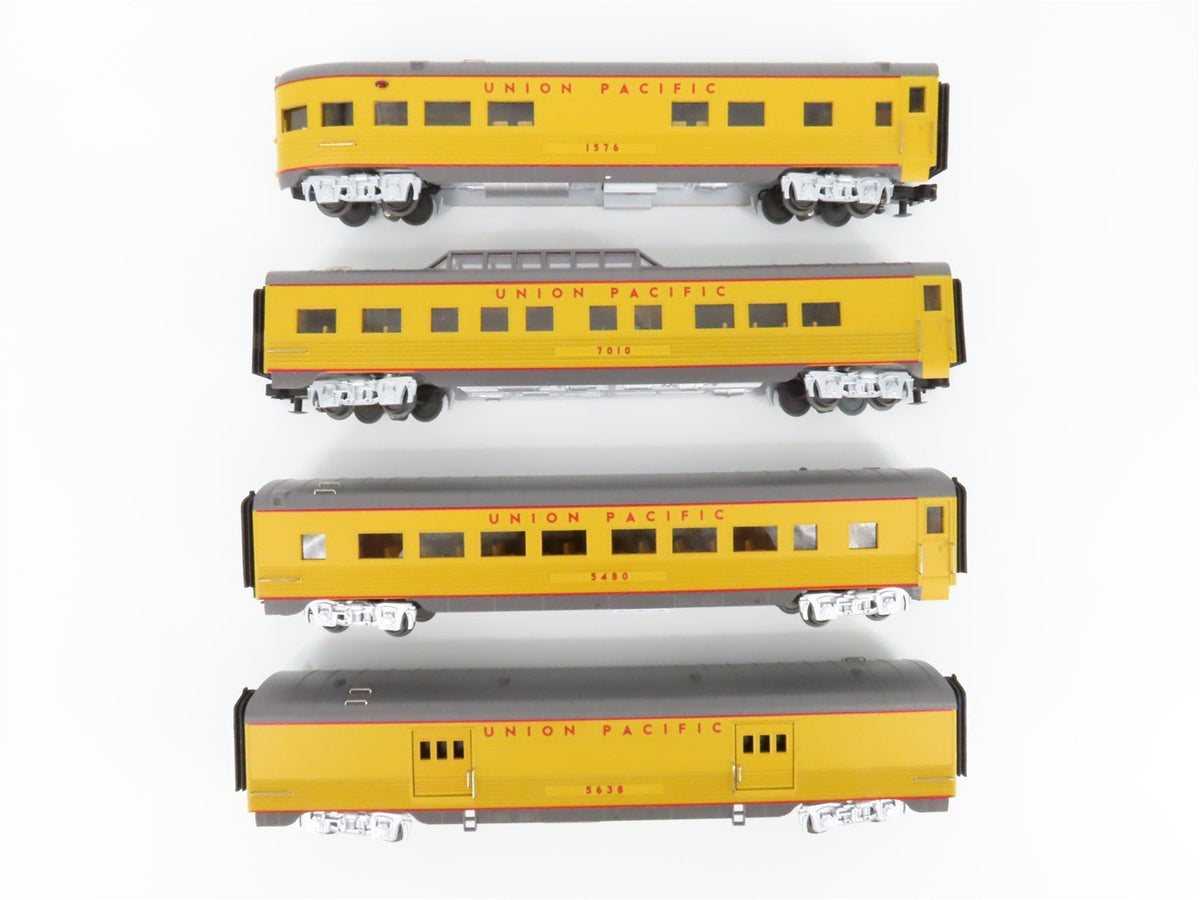 O Gauge 3-Rail MTH RailKing 30-67763 UP Union Pacific 60&#39; Passenger 4-Car Set