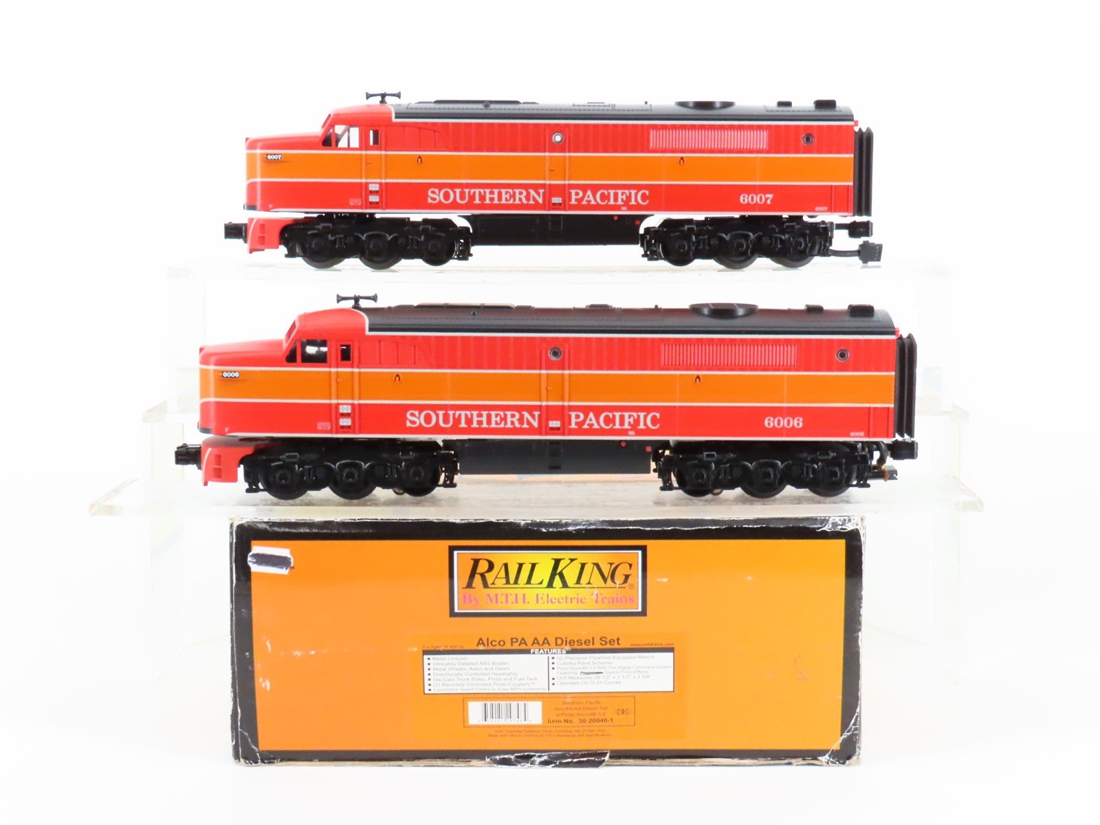 O Gauge 3-Rail MTH RailKing 30-20040-1 SP Daylight PA Diesel Set - Proto-Sound 3