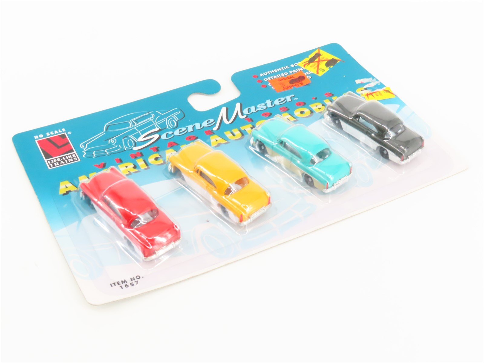 LOT of 10 HO Scale Life-Like Scene Master #1657 1950s American Automobiles