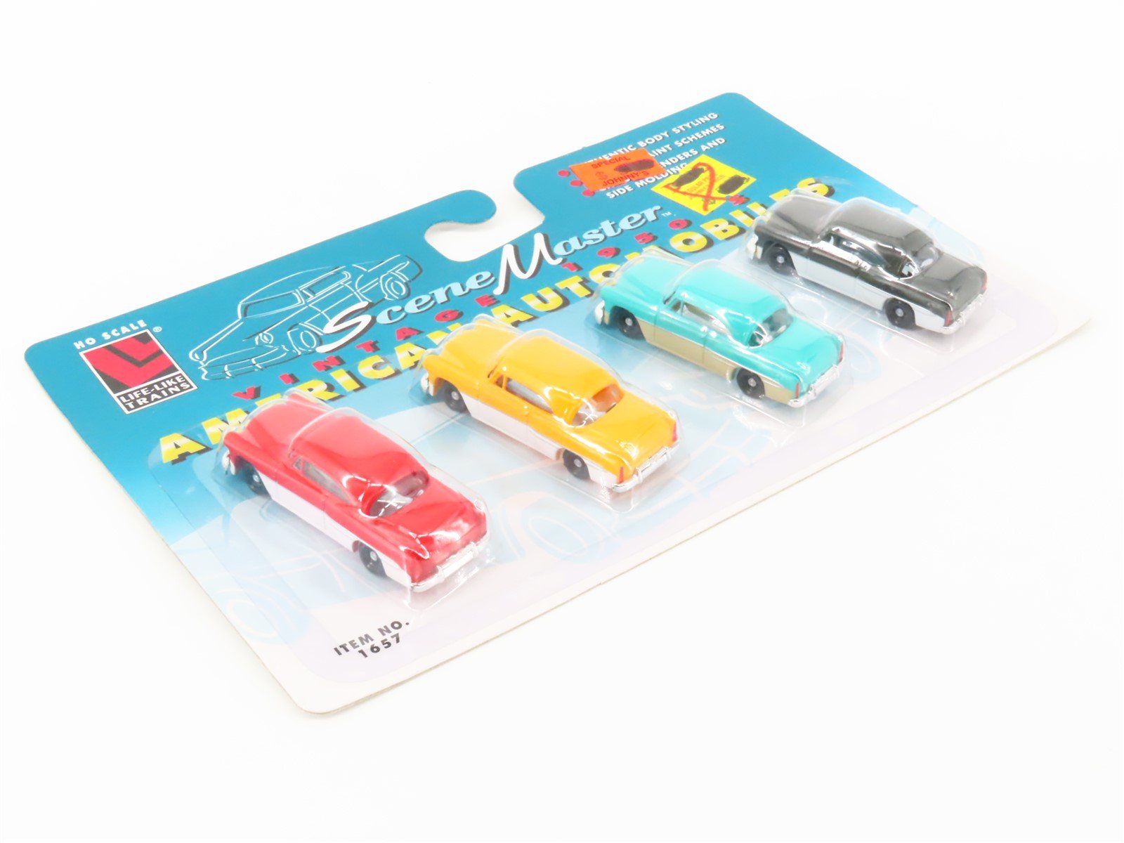 LOT of 10 HO Scale Life-Like Scene Master #1657 1950s American Automobiles