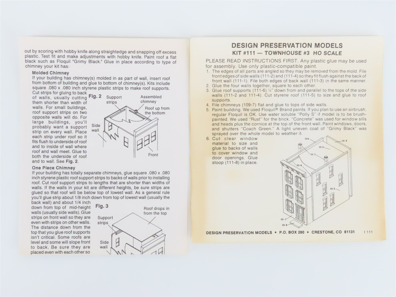 HO 1/87 Scale DPM Design Preservation Models Kit #111 Townhouse #3