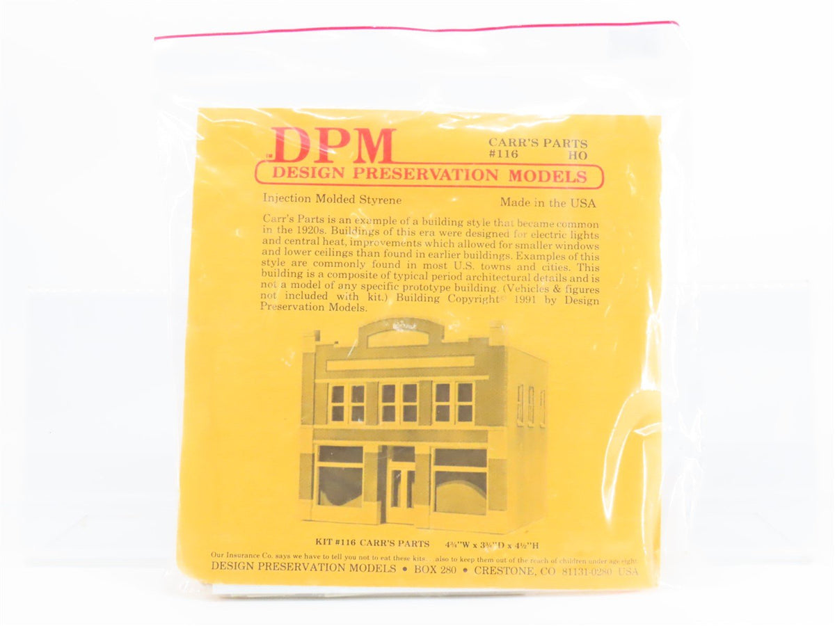 HO Scale DPM Design Preservation Models Kit #116 Carr&#39;s Parts