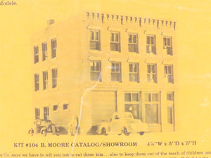 HO Scale DPM Design Preservation Models Kit #104 B. Moore Catalog/Showroom