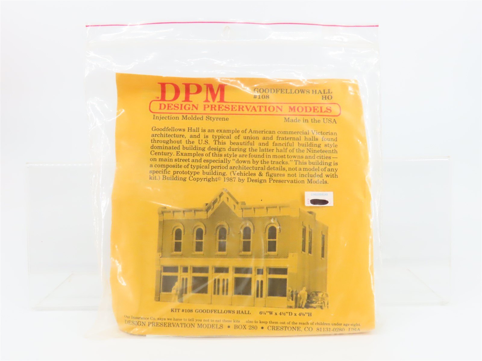 HO Scale DPM Design Preservation Models Kit #108 Goodfellows Hall