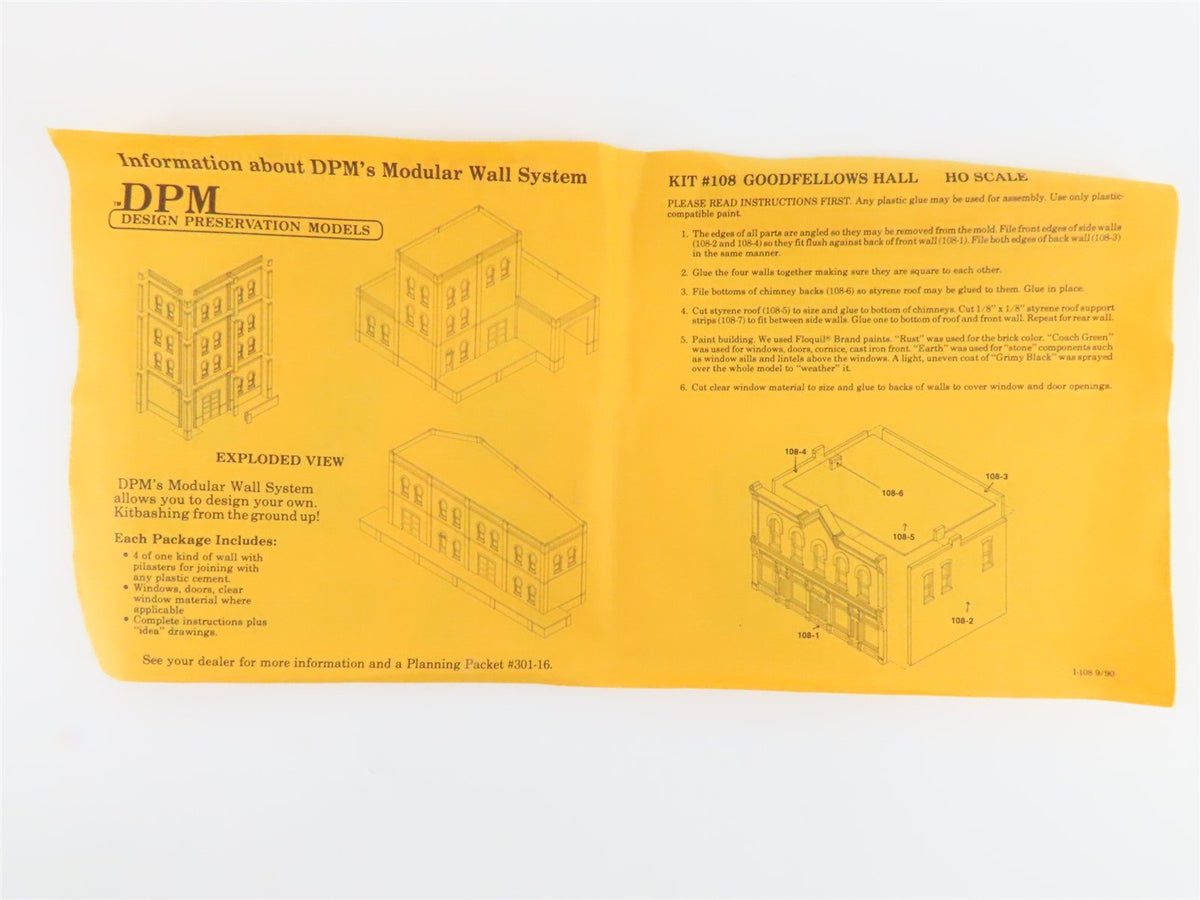 HO Scale DPM Design Preservation Models Kit #108 Goodfellows Hall