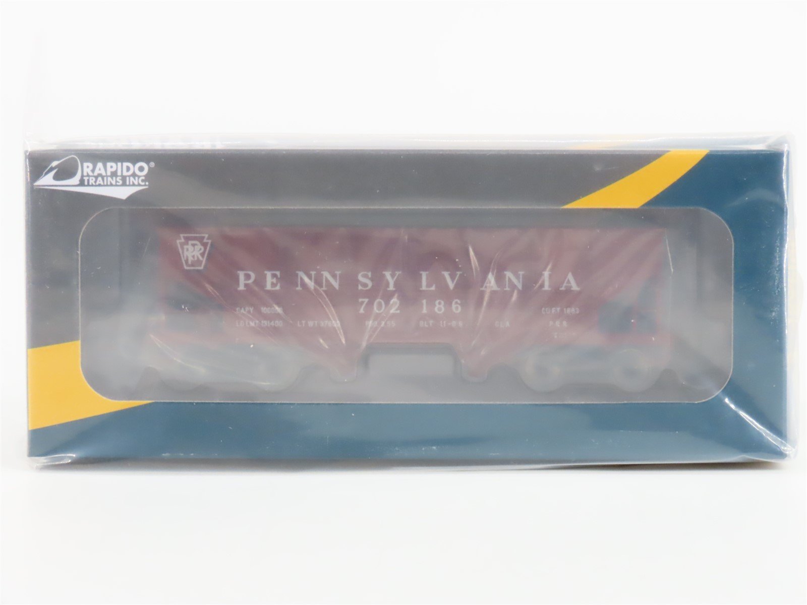HO Rapido #148003-4 Car #4 PRR Pennsylvania GLa 2-Bay Hopper #702186 - SEALED