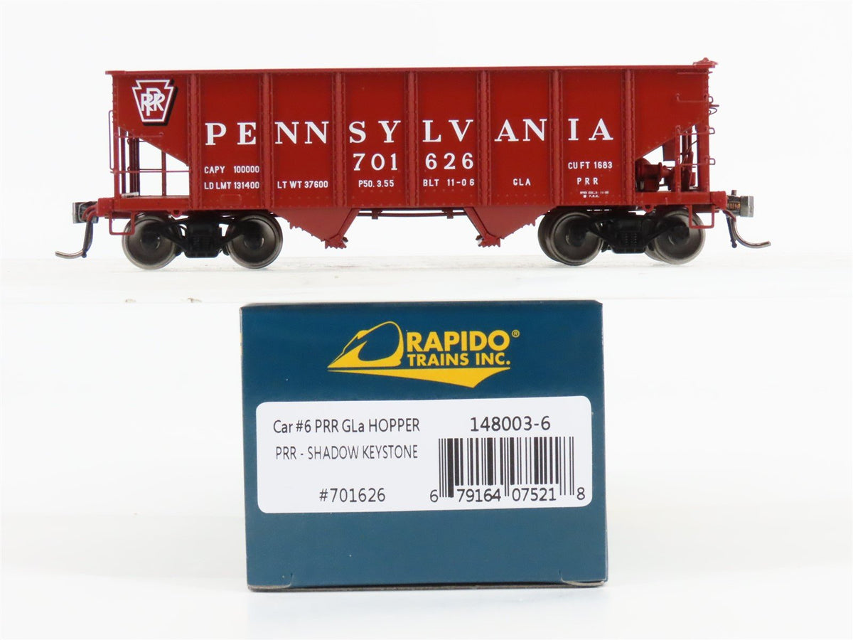 HO Rapido #148003-6 Car #6 PRR Pennsylvania GLa 2-Bay Hopper #701626