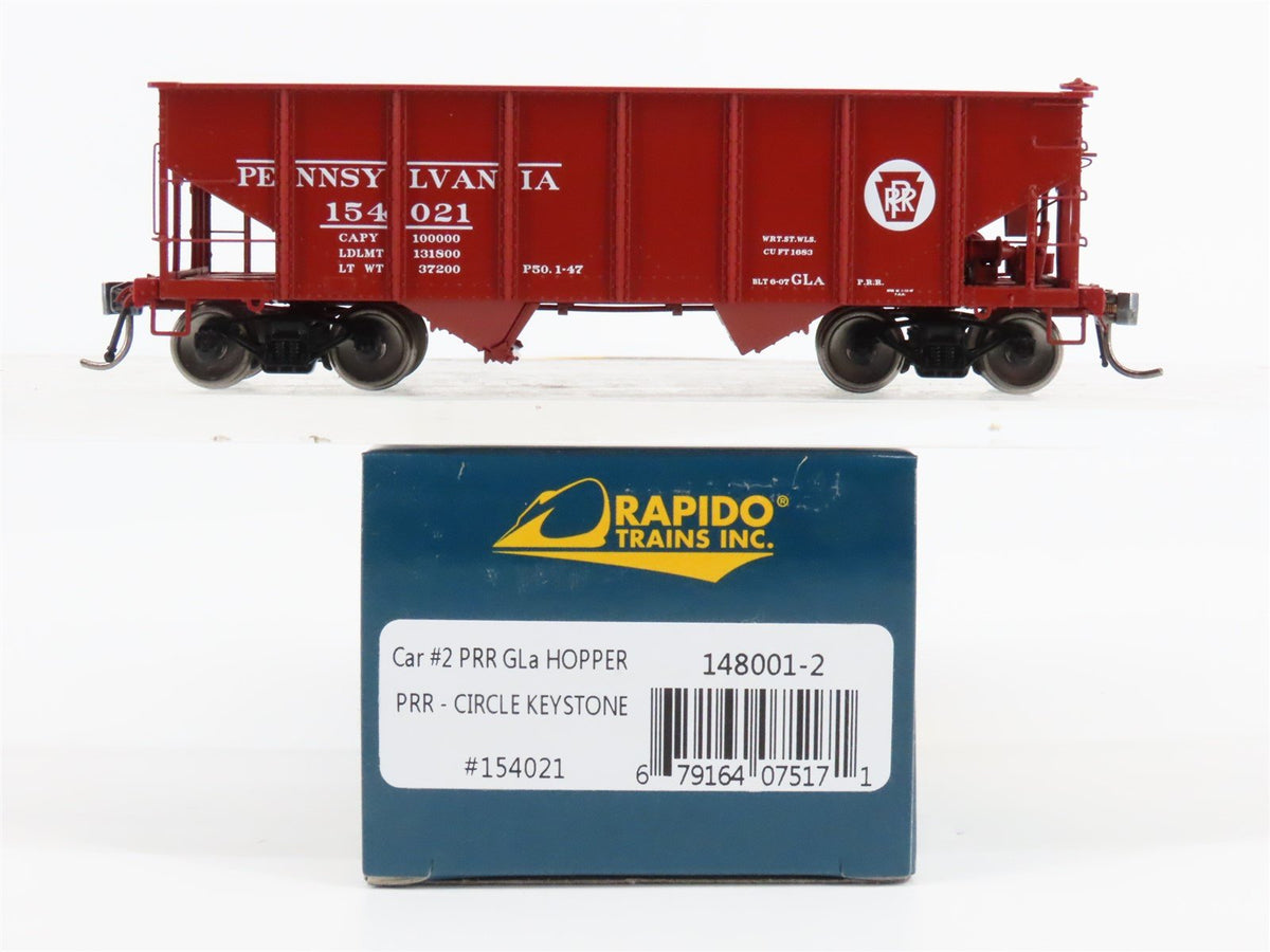 HO Rapido #148001-2 Car #2 PRR Pennsylvania GLa 2-Bay Hopper #154021