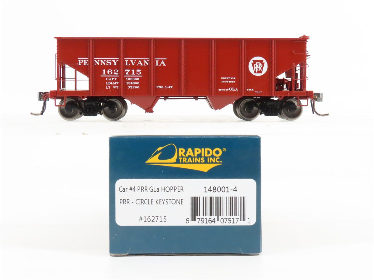 HO Rapido #148001-4 Car #4 PRR Pennsylvania GLa 2-Bay Hopper #162715