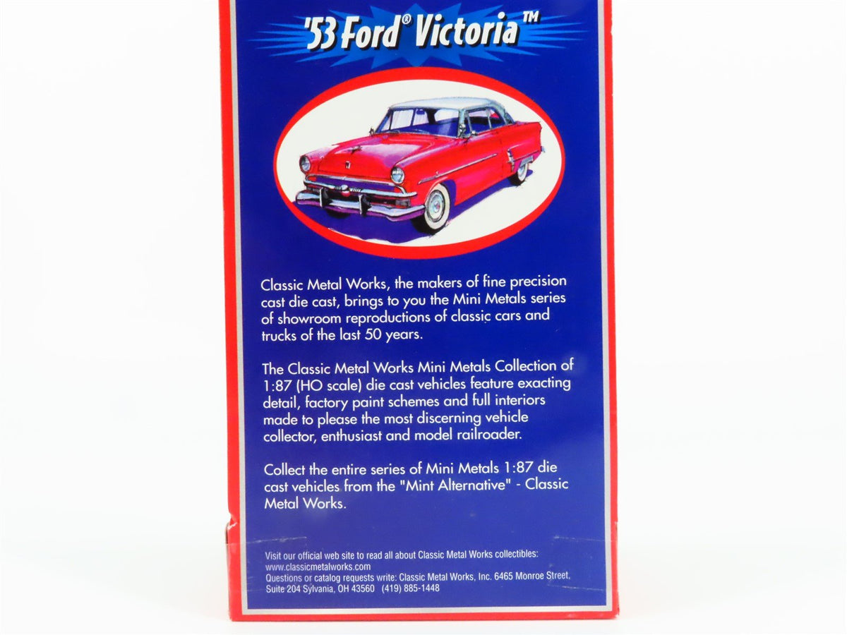 HO Scale CMW Mini Metals #30101 &#39;53 Ford Victoria Automobile - Red/White